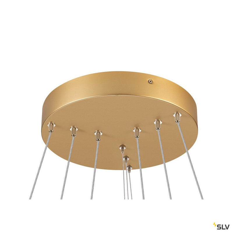 SLV 1007703 ONE FLAT, pendant light, triple, 300 cm, 2700/3000 K, DALI 2, Touch, brass