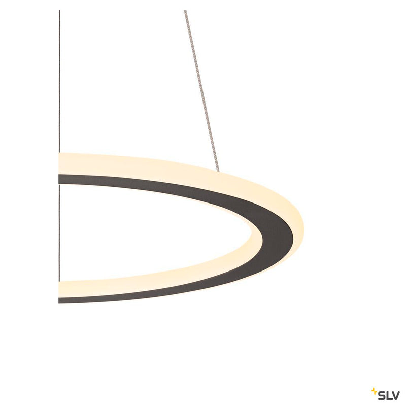 SLV 1007855 ONE FLAT PD, pendant light, pendant length 180 cm, 2700/3000 K, PHASE, black