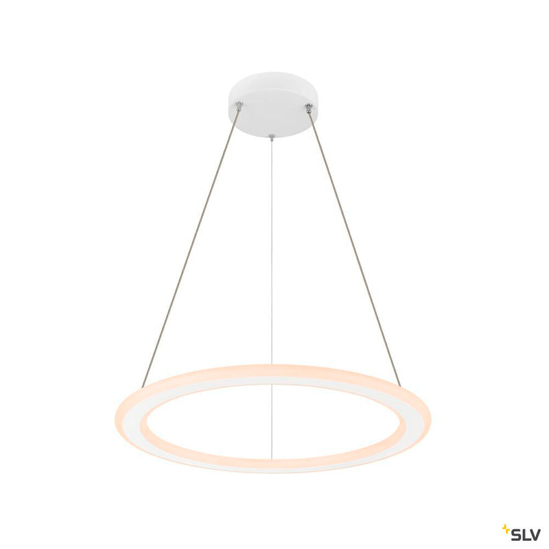 SLV 1007856 ONE FLAT PD, pendant light, pendant length 180 cm, 2700/3000 K, PHASE, white