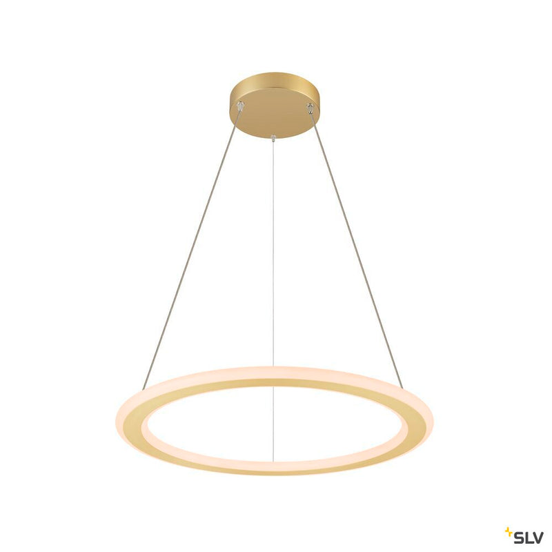 SLV 1007857 ONE FLAT PD, single, pendant light, pendant length 180 cm, 2700/3000 K, PHASE, brass