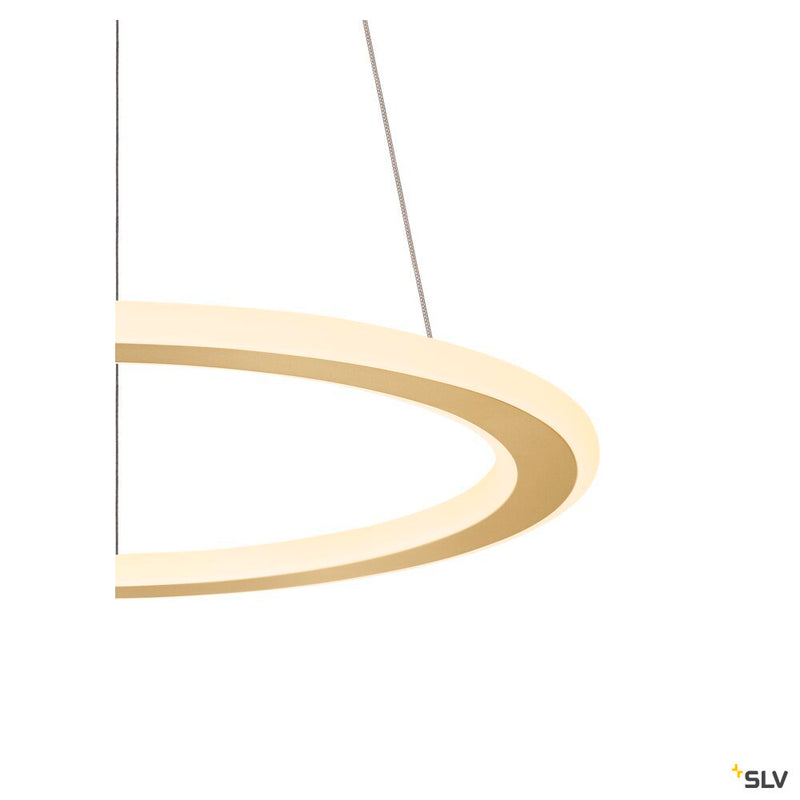 SLV 1007857 ONE FLAT PD, single, pendant light, pendant length 180 cm, 2700/3000 K, PHASE, brass