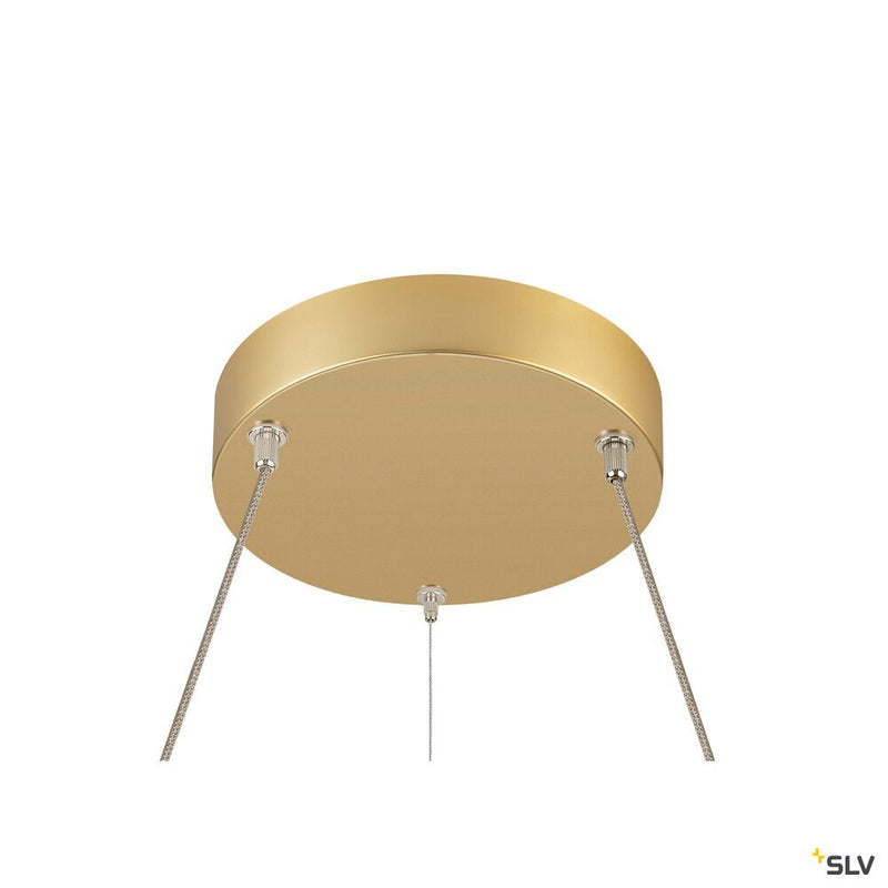 SLV 1007857 ONE FLAT PD, single, pendant light, pendant length 180 cm, 2700/3000 K, PHASE, brass
