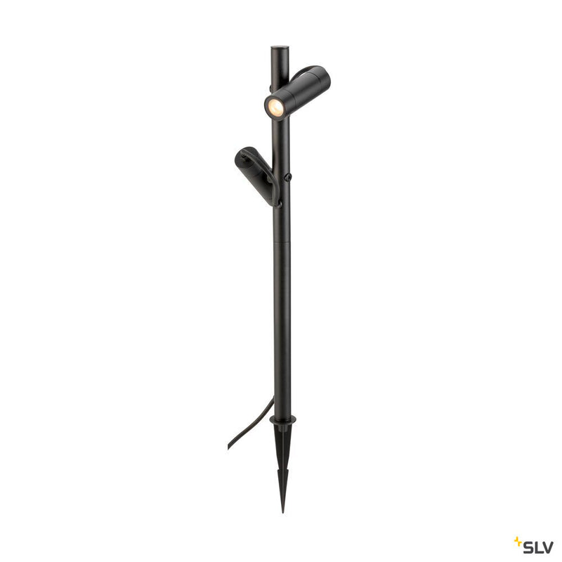 SLV 1007869 HELIA SLIM Pole, double, LED outdoor free-standing light, black IP65 3000 K