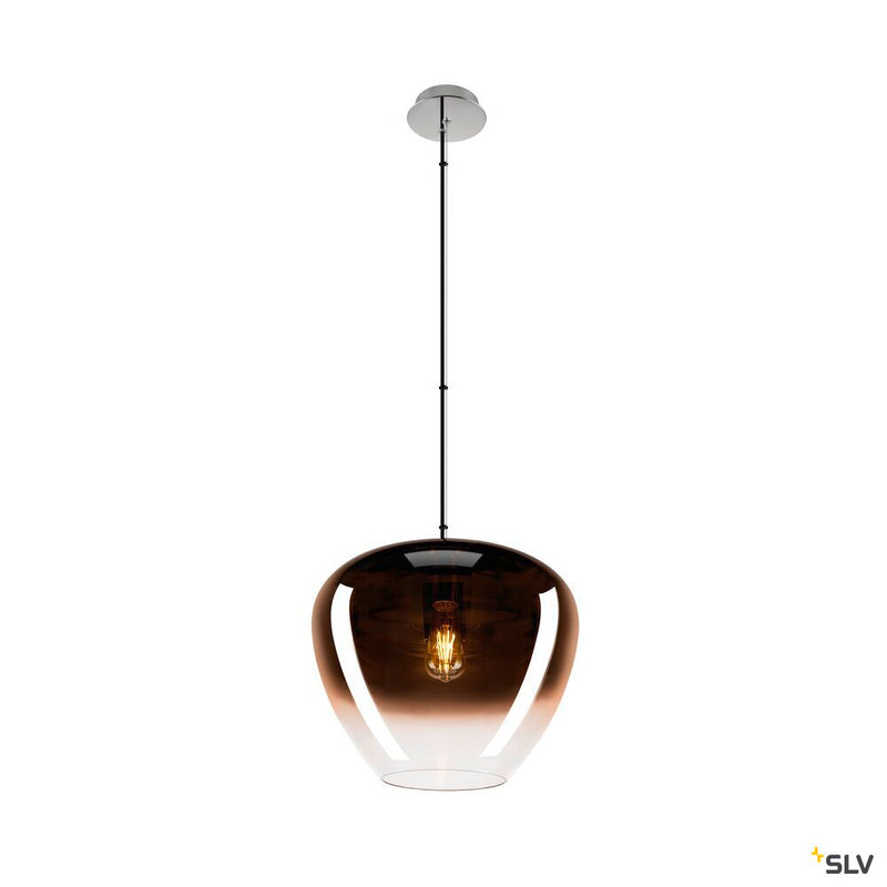 SLV 1007876 PANTILO CONVEX 40, pendant light, 150 cm, E27, max. 40 W, copper