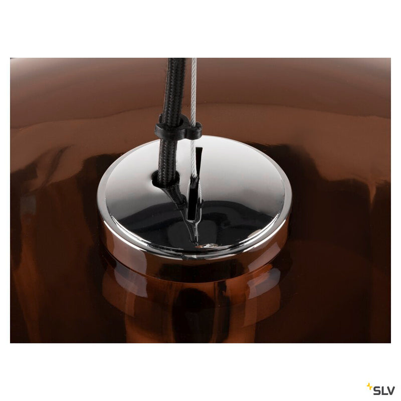 SLV 1007876 PANTILO CONVEX 40, pendant light, 150 cm, E27, max. 40 W, copper