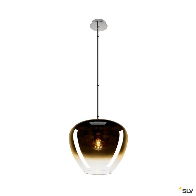SLV 1007877 PANTILO CONVEX 40, pendant light, 150 cm, E27, max. 40 W, gold