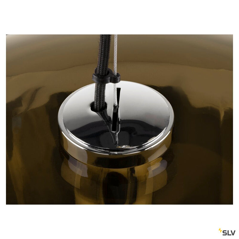 SLV 1007877 PANTILO CONVEX 40, pendant light, 150 cm, E27, max. 40 W, gold