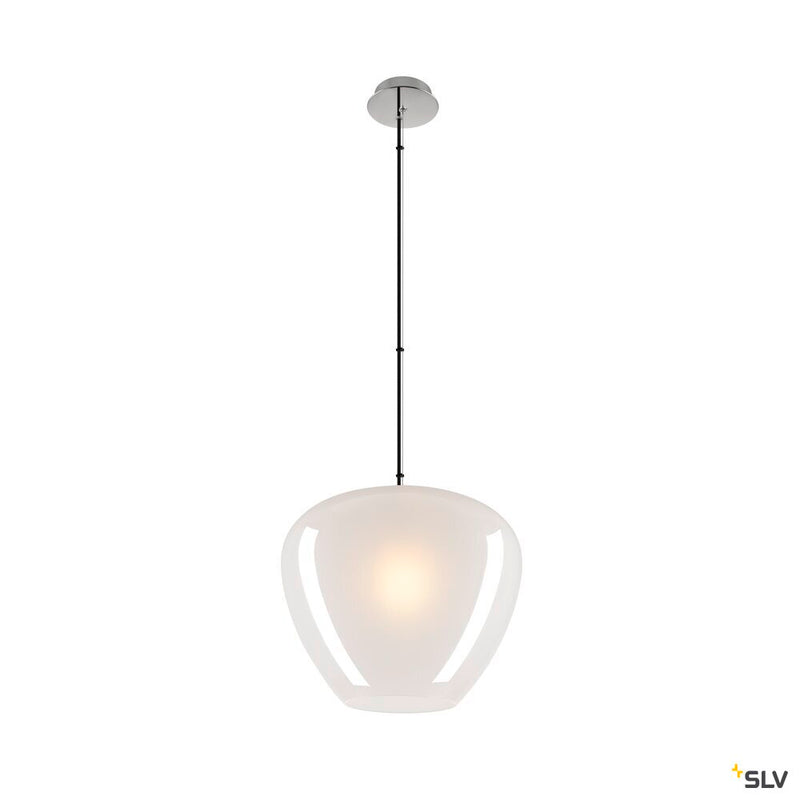 SLV 1007878 PANTILO CONVEX 40, pendant light, 150 cm, E27, max. 40 W, white