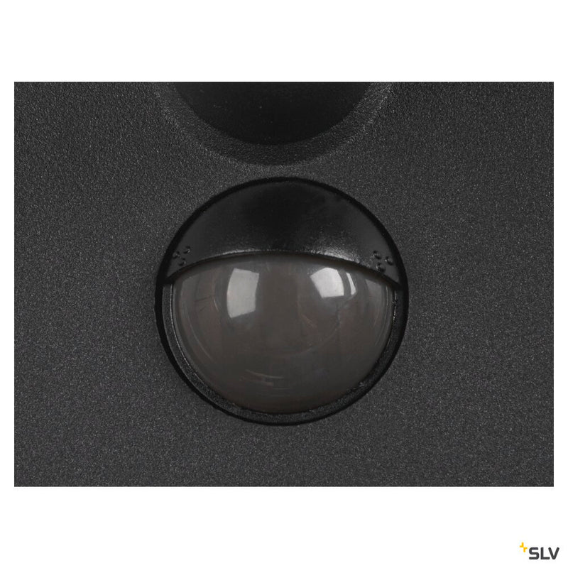 SLV 1007916 Q-RING, wall light, sensor, 3000 K, IP54, black