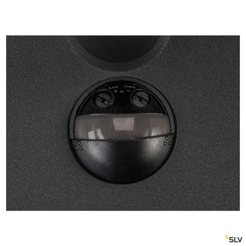 SLV 1007916 Q-RING, wall light, sensor, 3000 K, IP54, black