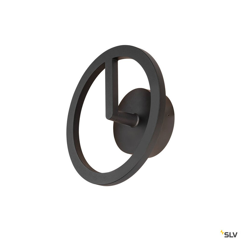 SLV 1007918 Q-RING, wall light, 3000 K, PHASE, IP65, black