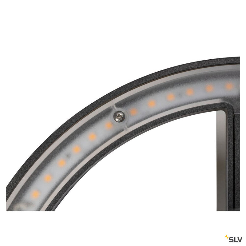 SLV 1007918 Q-RING, wall light, 3000 K, PHASE, IP65, black