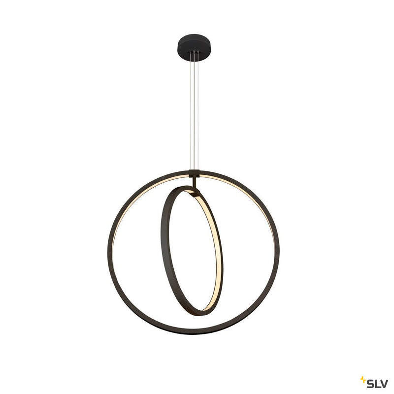 SLV 1008002 ONE VERTICAL PD, pendant light, 180 cm, 2700/3000 K, PHASE, black