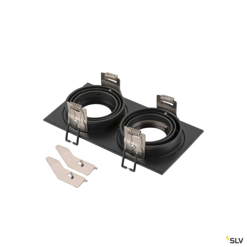 SLV 1008007 NEW TRIA® 155, ceiling installation ring, L: 17 W: 9 H: 4 cm, two-lamp, IP 20, black