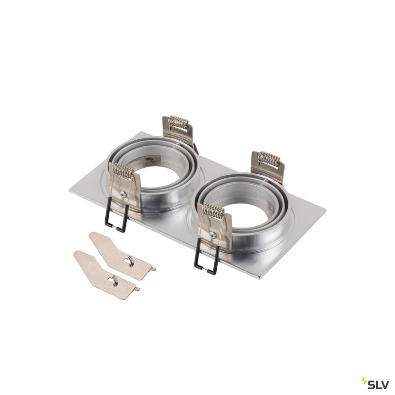 SLV 1008009 NEW TRIA® 155, ceiling installation ring, L: 17 W: 9 H: 4 cm, two-lamp, IP 20, aluminium