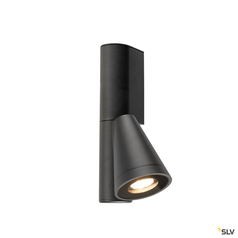 SLV 1008012 T-TUBE, wall-mounted light, GU10, single, IP65, max. 10 W, black