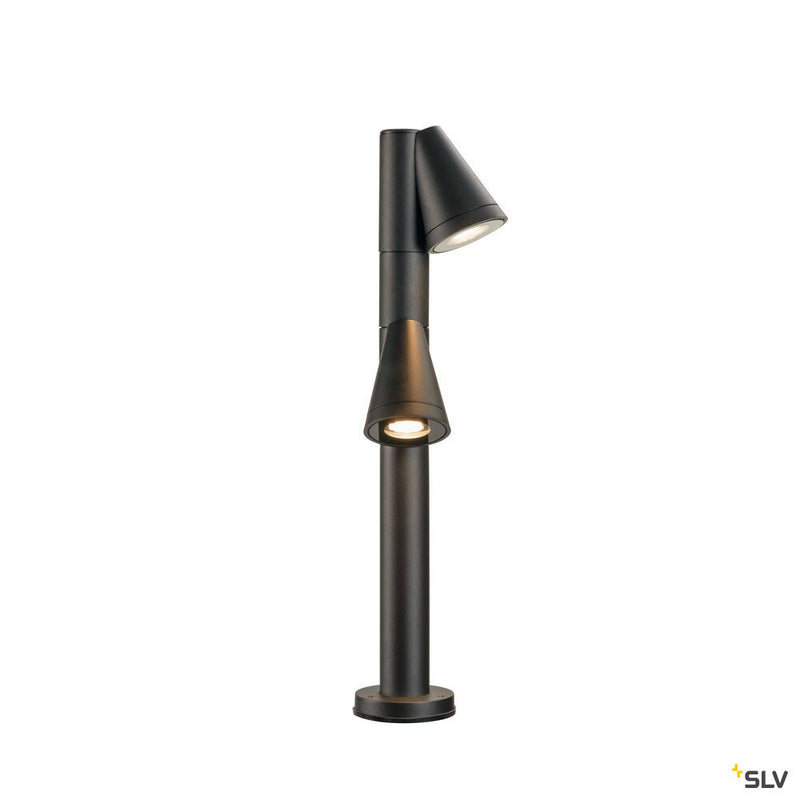 SLV 1008017 T-TUBE 70 POLE, outdoor free-standing light, GU10, double, IP65, max. 10 W, black