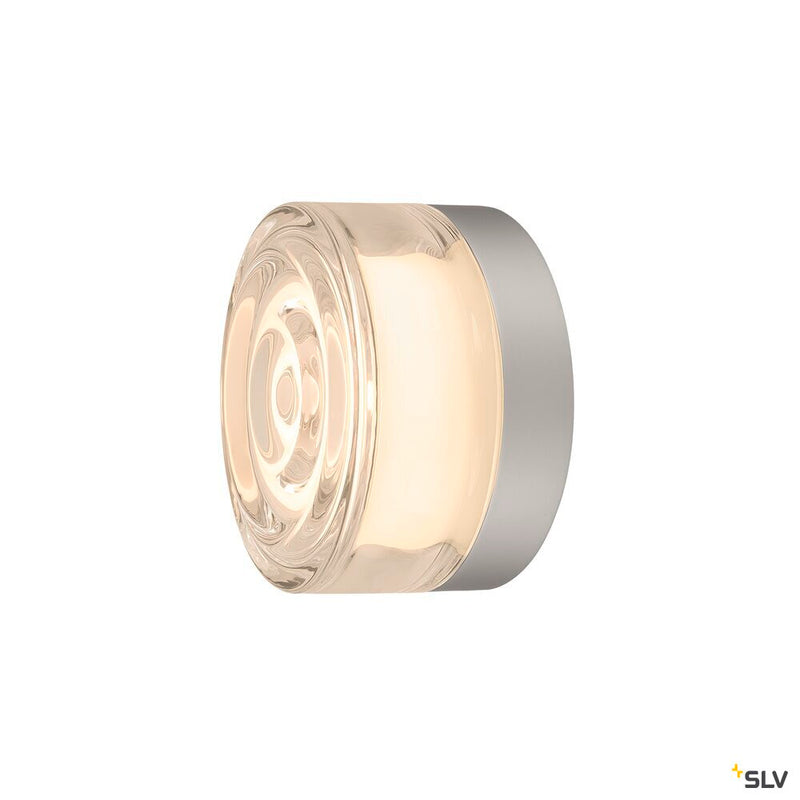 SLV 1008024 CYFT WAVE, wall- and ceiling-mounted light, 2700/3000/4000 K, 6.5 W, PHASE, black / clear