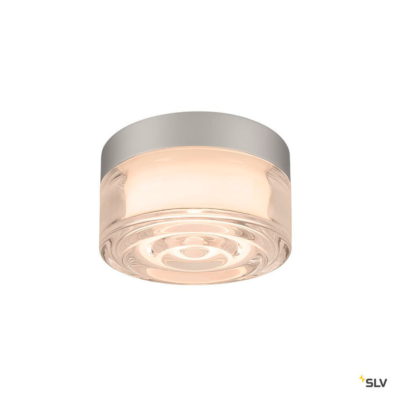 SLV 1008024 CYFT WAVE, wall- and ceiling-mounted light, 2700/3000/4000 K, 6.5 W, PHASE, black / clear