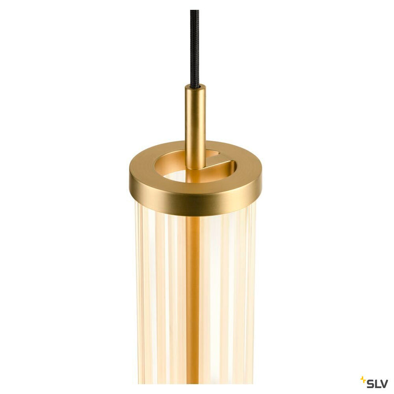 SLV 1008033 QUIMERA, pendant light, pendant length 150 cm, 2700/3000 K, PHASE, brushed brass