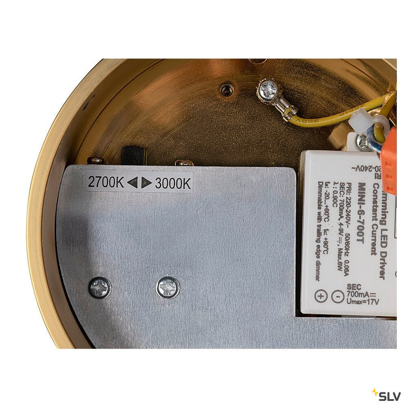 SLV 1008033 QUIMERA, pendant light, pendant length 150 cm, 2700/3000 K, PHASE, brushed brass