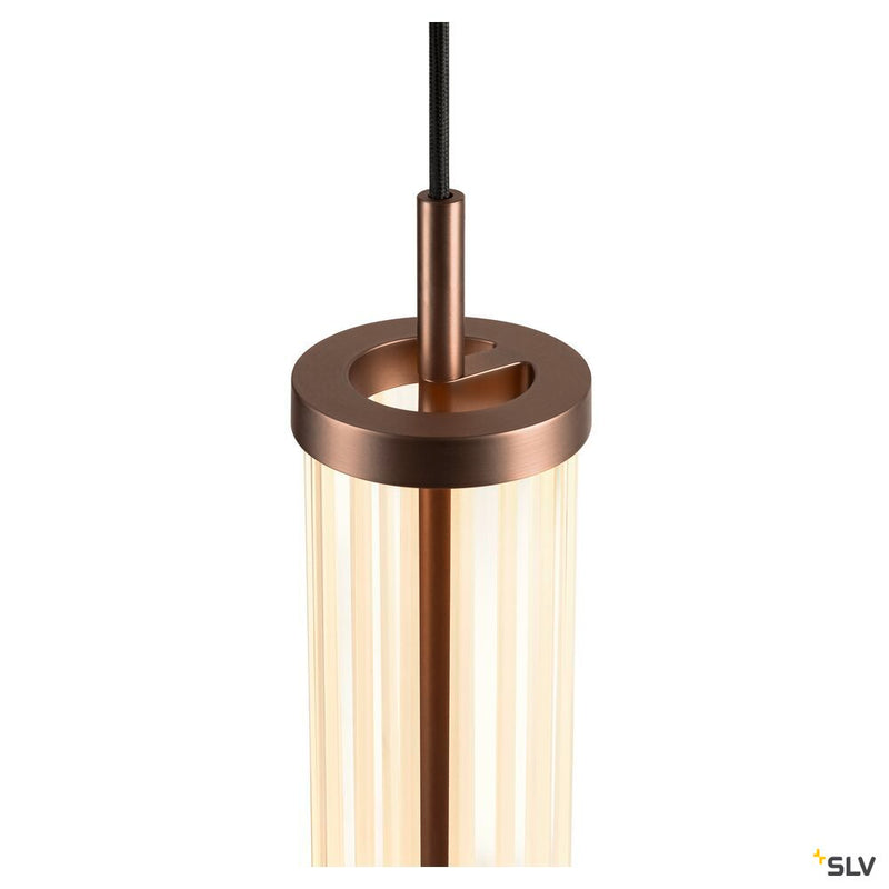 SLV 1008043 QUIMERA, 1~ pendant light, pendant length 150 cm, 2700 K, PHASE, dark copper