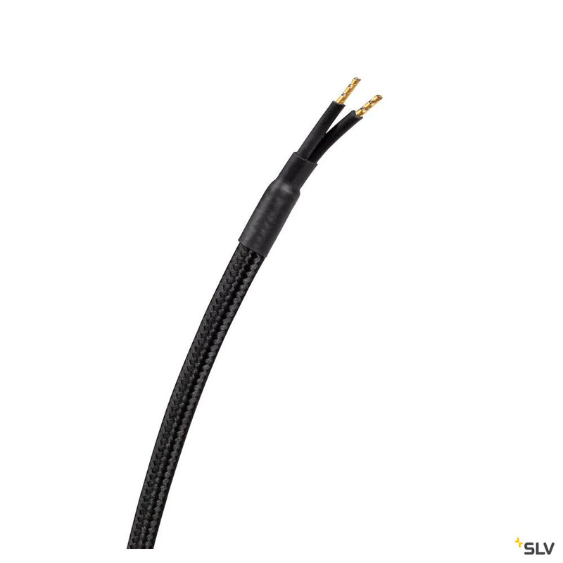 SLV 1008045 WUD, pendant light, E27, half round, open cable end, 1 x max. 60 W, black