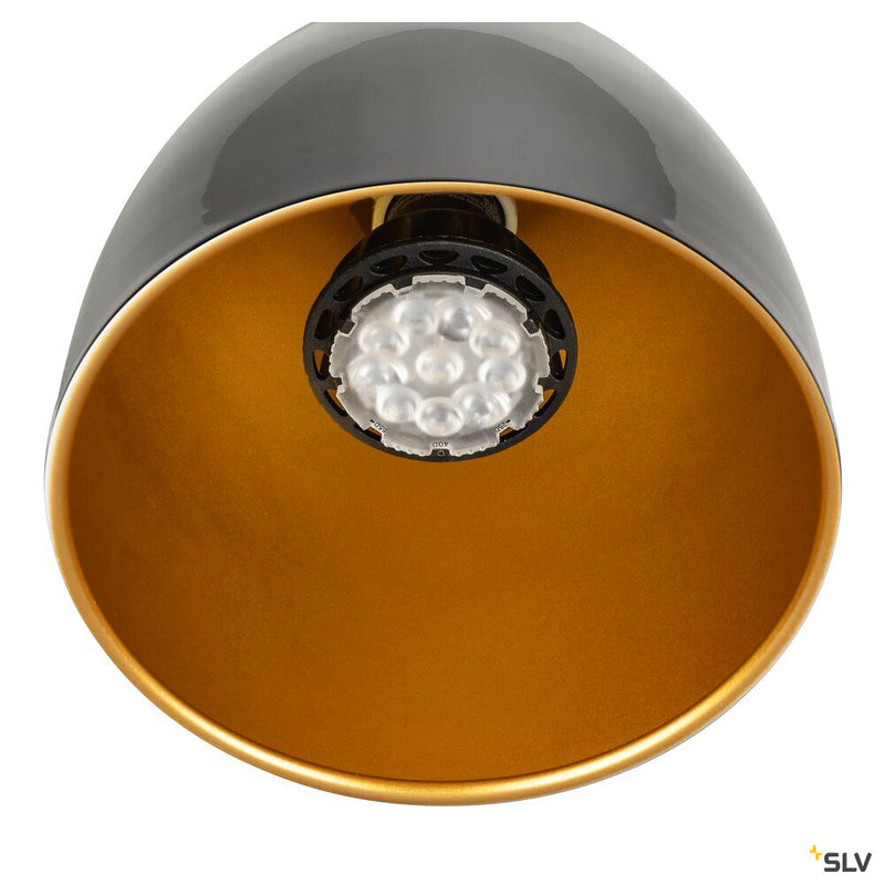 SLV 1008052 PARA CONE 14, 1 phase system light, GU10, black/gold