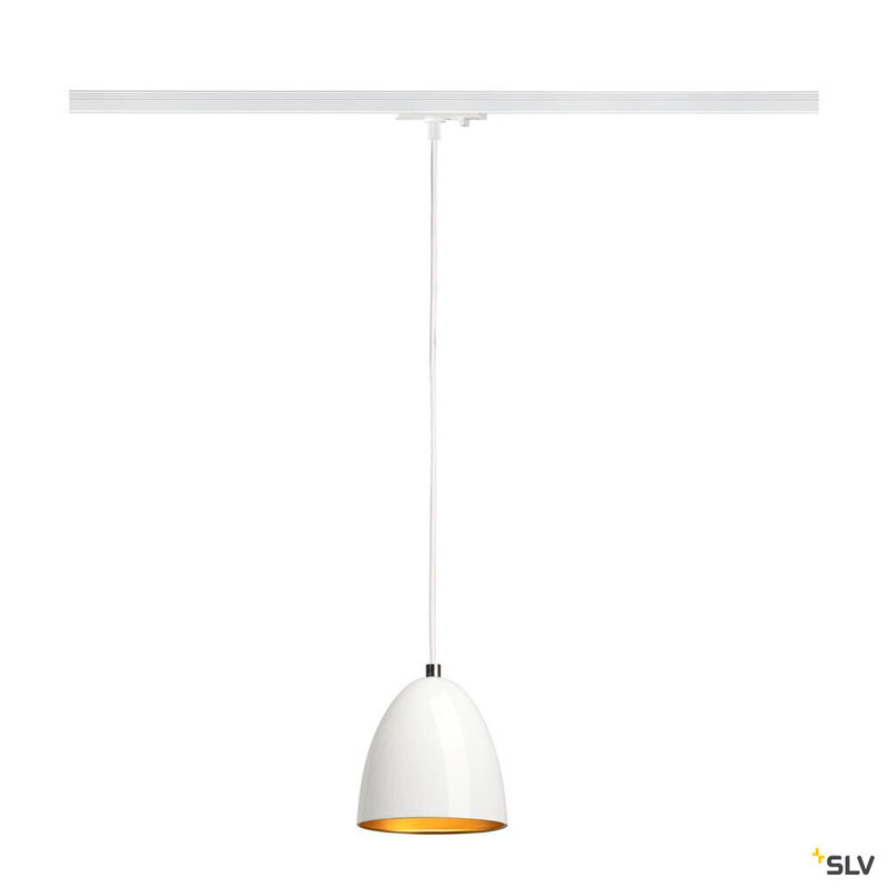 SLV 1008059 PARA CONE 14, pendant light for 1-phase system, GU10, white/gold