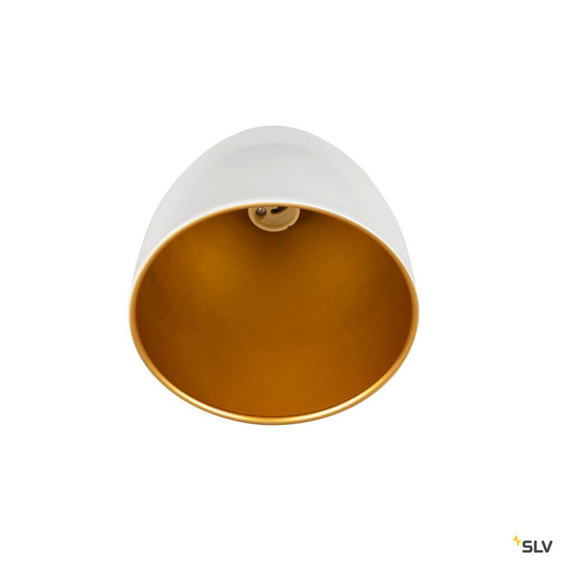 SLV 1008059 PARA CONE 14, pendant light for 1-phase system, GU10, white/gold