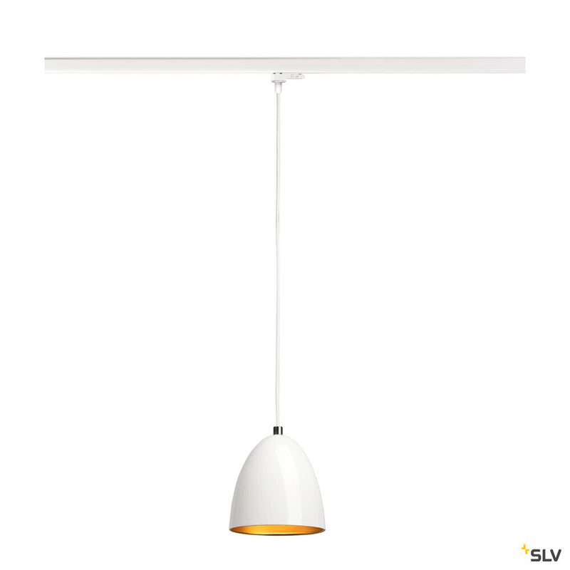 SLV 1008062 PARA CONE 14, pendant light for 3-phase system, GU10, white/gold