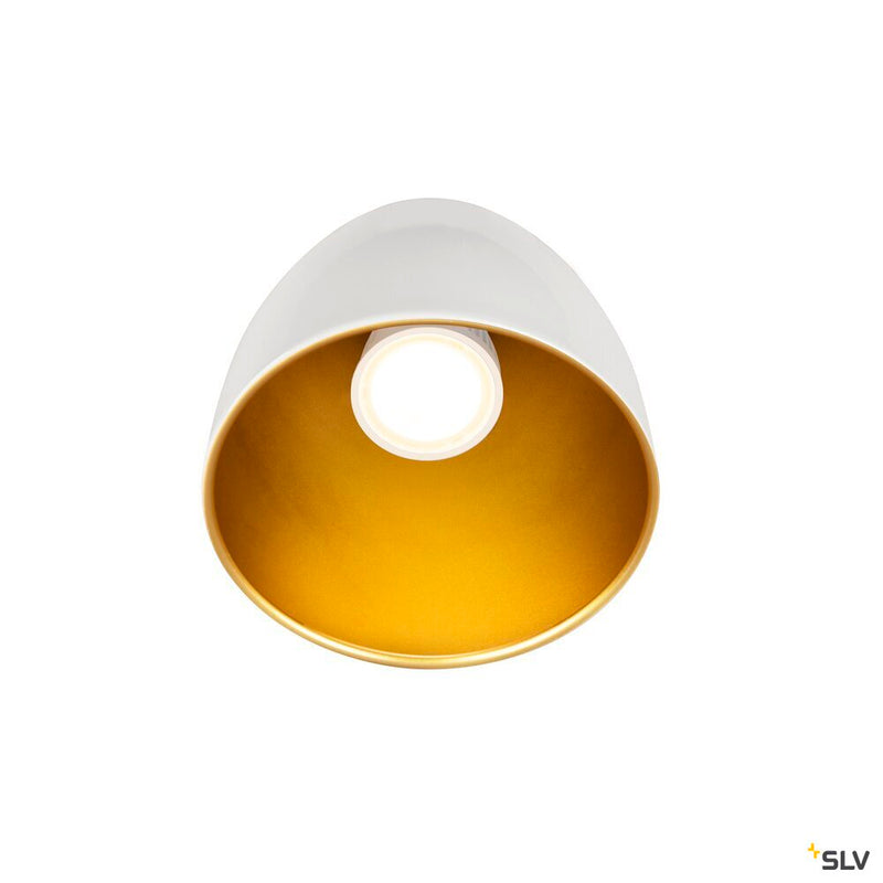 SLV 1008062 PARA CONE 14, pendant light for 3-phase system, GU10, white/gold