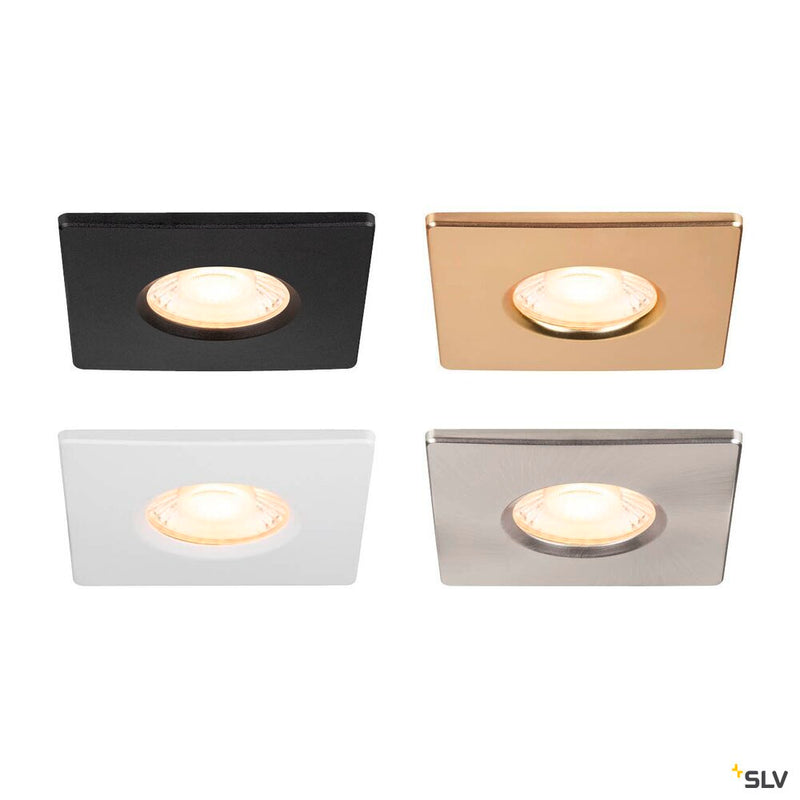 SLV 1008098 UNIVERSAL DOWNLIGHT cover, for downlight, IP65, square, gold matt