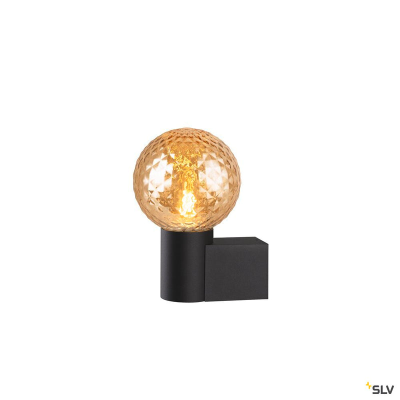 SLV 1008104 VARYT, wall-mounted light, round, 1x max. 6 W, E14, black