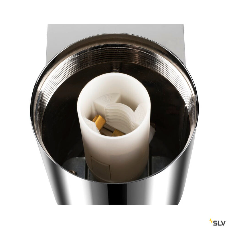 SLV 1008106 VARYT, wall-mounted light, round, 1x max. 6 W, E14, chrome
