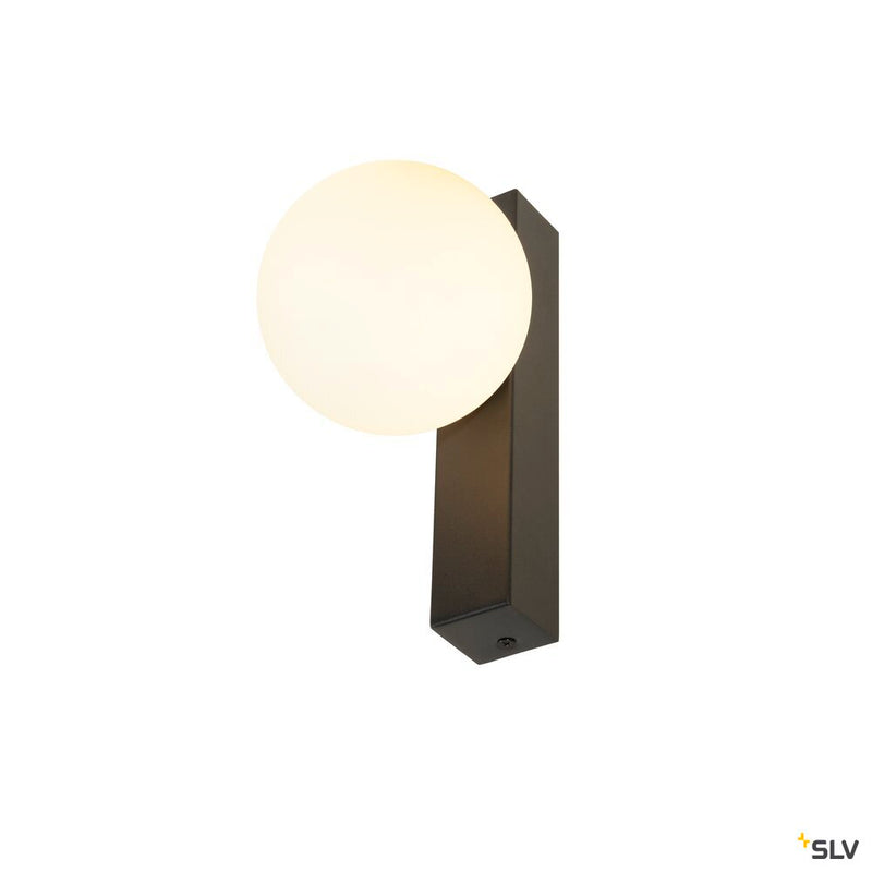 SLV 1008123 SUN, wall-mounted light, square, 1x max. 40 W, LED light, G9, PHASE, black