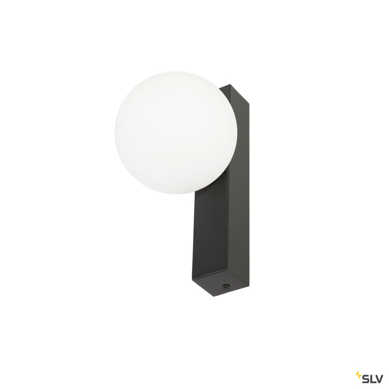 SLV 1008123 SUN, wall-mounted light, square, 1x max. 40 W, LED light, G9, PHASE, black