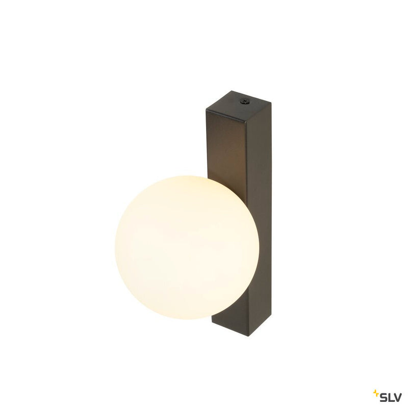 SLV 1008123 SUN, wall-mounted light, square, 1x max. 40 W, LED light, G9, PHASE, black