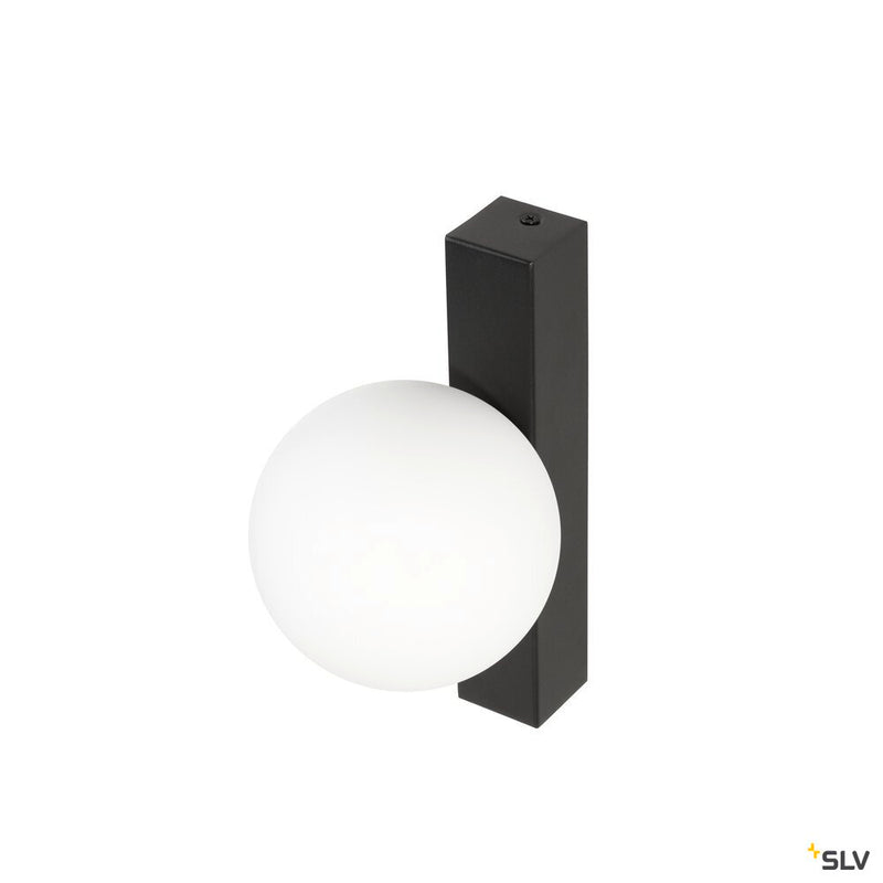 SLV 1008123 SUN, wall-mounted light, square, 1x max. 40 W, LED light, G9, PHASE, black