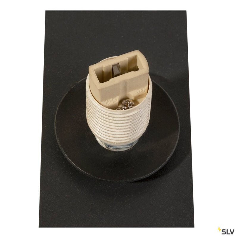 SLV 1008123 SUN, wall-mounted light, square, 1x max. 40 W, LED light, G9, PHASE, black