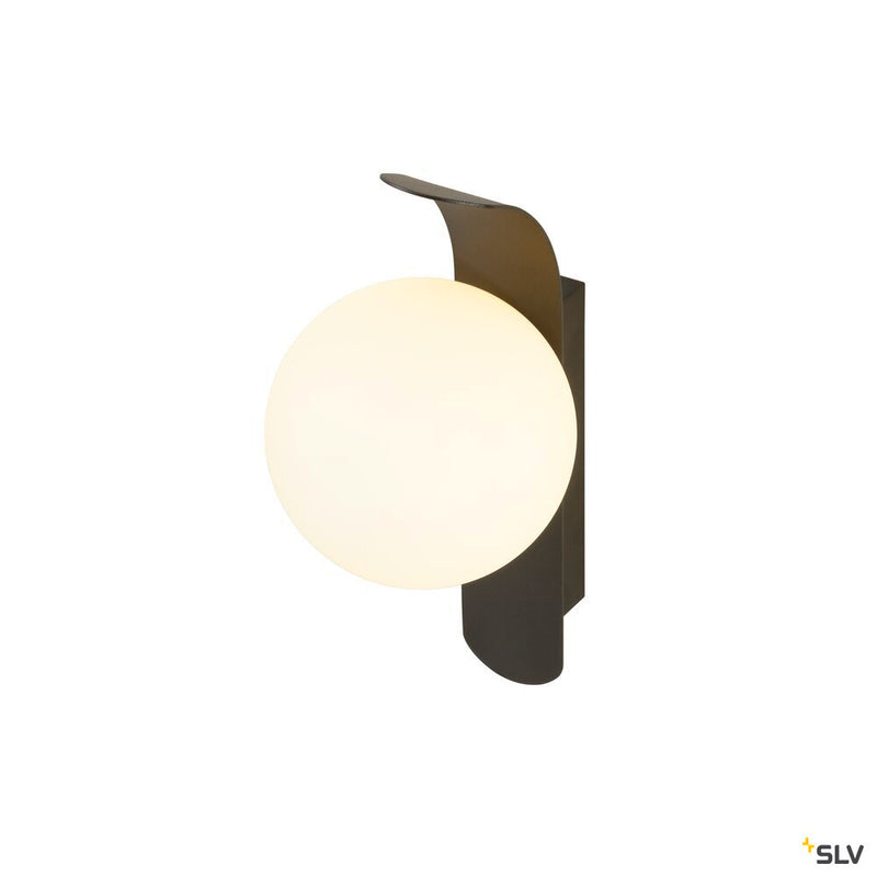 SLV 1008124 SUN, wall-mounted light, round, 1x max. 40 W, LED light, G9, PHASE, black