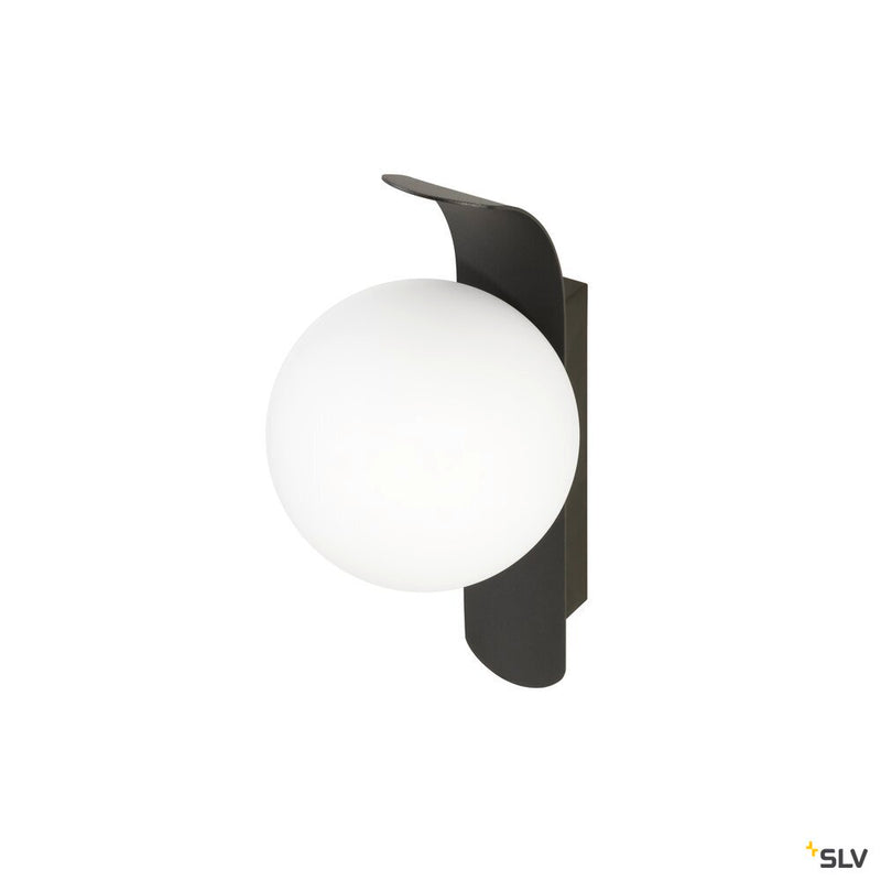 SLV 1008124 SUN, wall-mounted light, round, 1x max. 40 W, LED light, G9, PHASE, black
