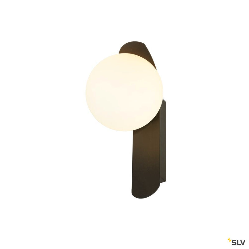 SLV 1008124 SUN, wall-mounted light, round, 1x max. 40 W, LED light, G9, PHASE, black