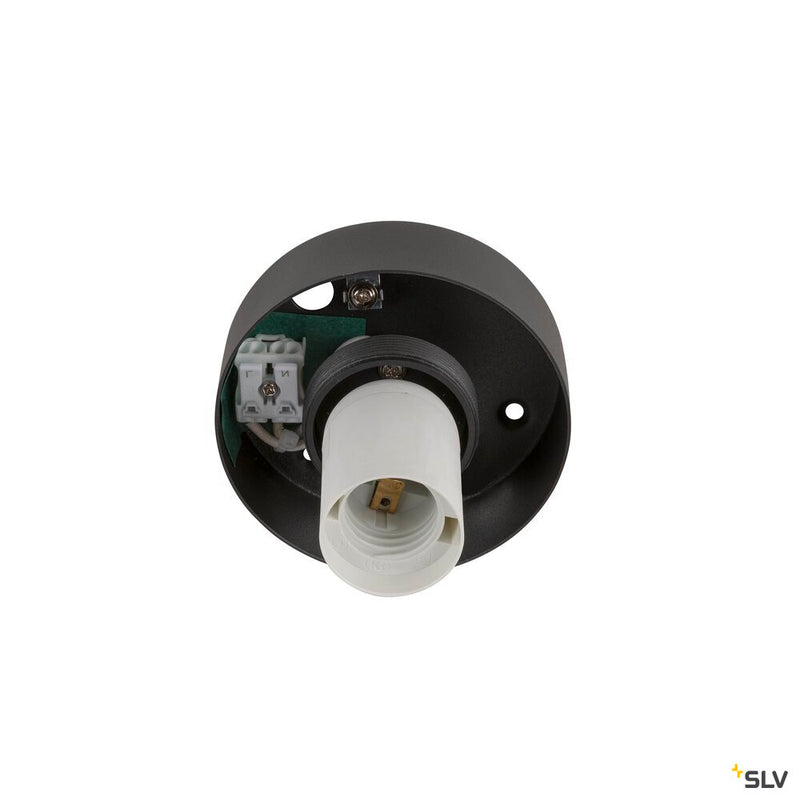 SLV 1008125 SUN 20, ceiling-mounted light, round, 1x max. 60 W, E27, black