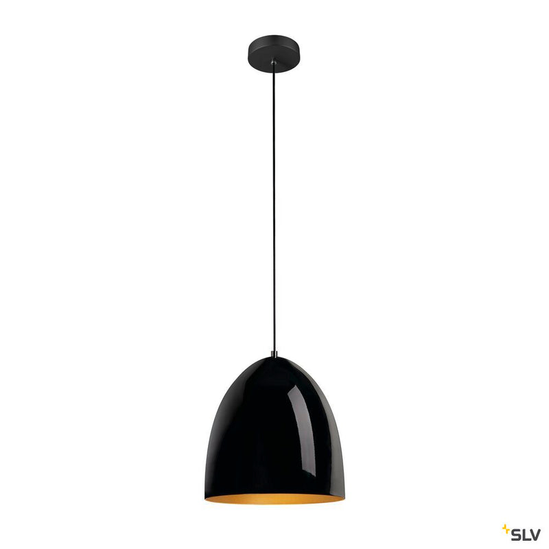 SLV 1008131 PARA CONE 30, pendant light, pendant length 250 cm, E27, 1x max. 60 W, black/gold