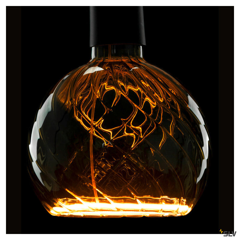 SLV 1008151 LED Floating Globe 150 twisted, LED bulb, smokey grey, E27, PHASE, 6 W, 1900 K
