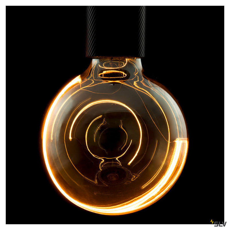 SLV 1008161 LED Illusion Globe 125 Crescent slanting, LED bulb, smokey, E27, PHASE, 6 W, 1900 K