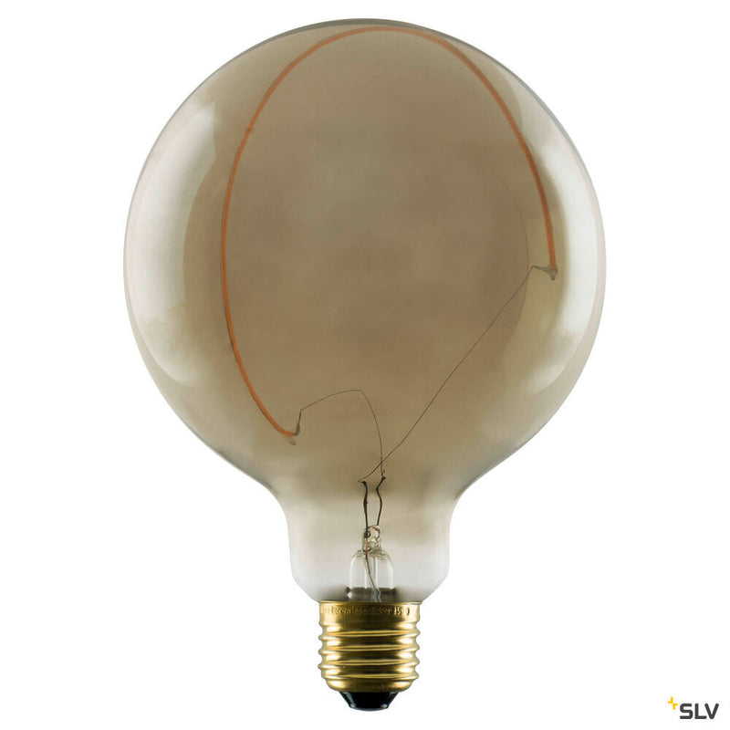 SLV 1008161 LED Illusion Globe 125 Crescent slanting, LED bulb, smokey, E27, PHASE, 6 W, 1900 K