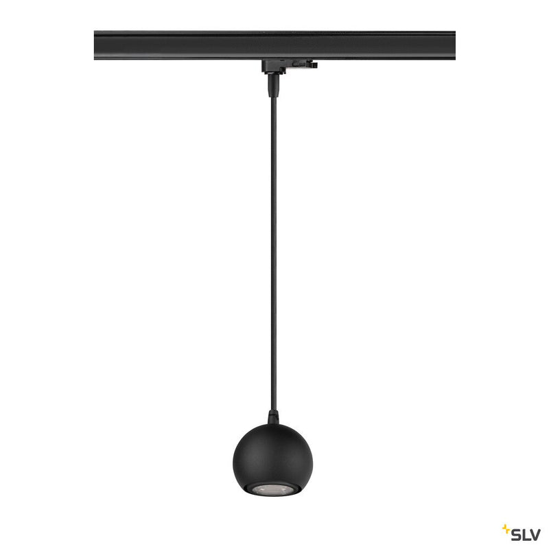 SLV 1008170 LIGHT EYE® 90, 3~ pendant light, GU10, pendant length 150 cm, 1x max. 6 W, matt black