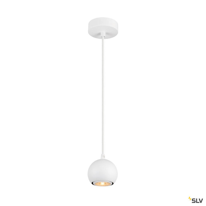 SLV 1008173 LIGHT EYE® 90, pendant light, GU10, pendant length 150 cm, 1x max. 6 W, matt white